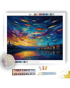 FISH IN THE SKY - Paint by Numbers Full Kit