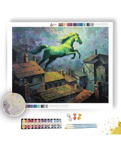 THE GREEN HORSE SKY - Paint by Numbers Full Kit