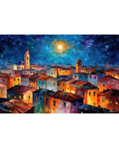 MOON ABOVE THE ROOFTOPS