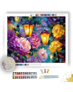 PEONY FESTIVAL LIGHTS - Paint by Numbers Full Kit
