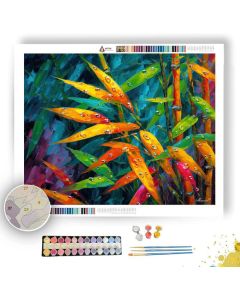 BAMBOO IN THE LIGHT RAIN - Paint by Numbers Full Kit