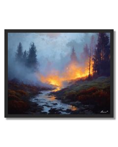 MIST AND FIRELIGHT - FRAMED