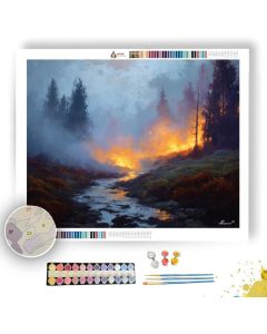 MIST AND FIRELIGHT - Paint by Numbers Full Kit