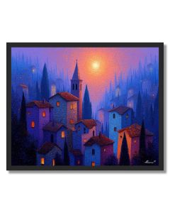 MOONLIGHT VILLAGE - FRAMED