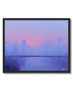 LAVENDER SKYLINE - FRAMED