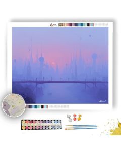 LAVENDER SKYLINE - Paint by Numbers Full Kit