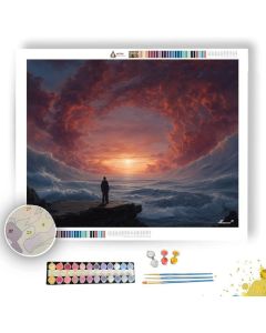 CRIMSON HORIZON - Paint by Numbers Full Kit
