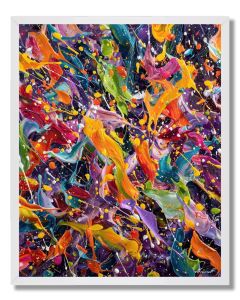 WHIRLING COLORS - FRAMED