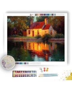 COTTAGE REFLECTION - Paint by Numbers Full Kit