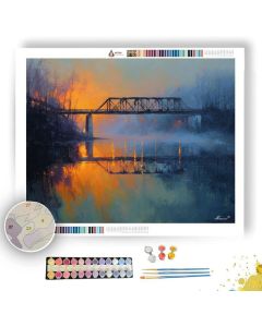 BRIDGE AT DAWN - Paint by Numbers Full Kit