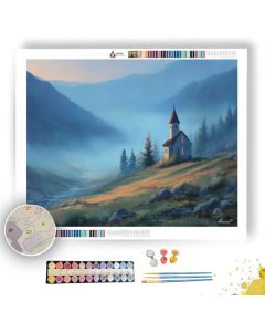 MOUNTAIN CHAPEL - Paint by Numbers Full Kit