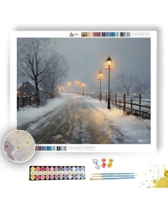 FROSTED ROAD - Paint by Numbers Full Kit