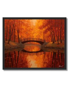 AUTUMN FOOTBRIDGE - FRAMED