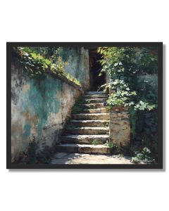 OLD STONE STEPS - FRAMED