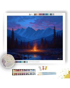 CAMPFIRE GLOW - Paint by Numbers Full Kit