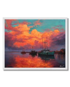 SUNSET HARBOR - FRAMED