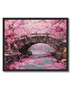 BRIDGE UNDER BLOSSOMS - FRAMED