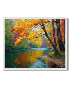 AUTUMN RIVER TURN - FRAMED