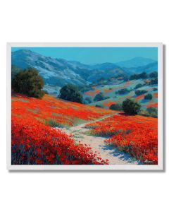POPPY FIELD ROAD - FRAMED