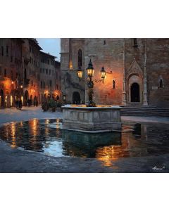 SIENA FOUNTAIN EVENING