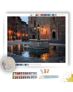 SIENA FOUNTAIN EVENING - Paint by Numbers Full Kit