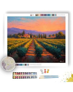 TUSCAN VINEYARD GLOW - Paint by Numbers Full Kit
