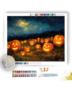 PUMPKIN PATCH GLOW - Paint by Numbers Full Kit