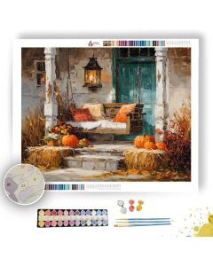 RUSTIC PORCH AUTUMN - Paint by Numbers Full Kit