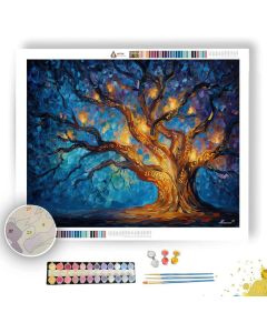 MYSTIC TREE OF LIGHT - Paint by Numbers Full Kit