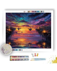 MAGICAL SKY CITY - Paint by Numbers Full Kit