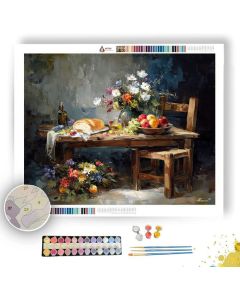 RUSTIC WOODEN TABLE - Paint by Numbers Full Kit