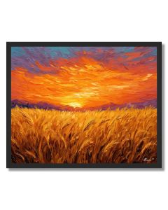 CORNFIELD SUNSET - FRAMED