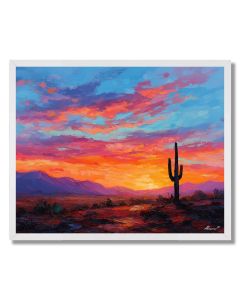 DESERT SUNSET STILLNESS - FRAMED