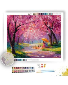 CHERRY BLOSSOM PARK - Paint by Numbers Full Kit