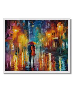 CITY STREET RAIN - FRAMED