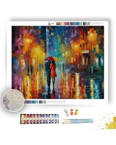 CITY STREET RAIN - Paint by Numbers Full Kit