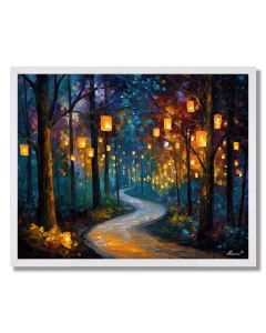 FOREST LANTERN PATH - FRAMED