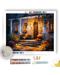 AUTUMN PORCH GLOW - Paint by Numbers Full Kit