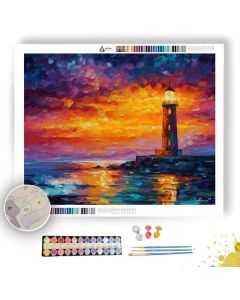 LIGHTHOUSE AT DUSK - Paint by Numbers Full Kit