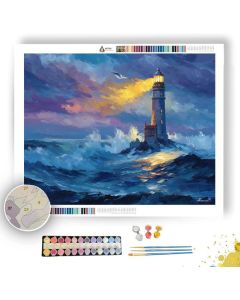 OCEAN LIGHTHOUSE SHINE - Paint by Numbers Full Kit