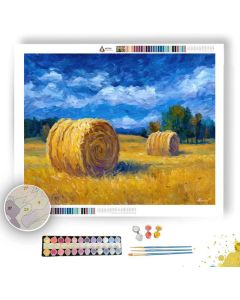 HAY BALE STACKS - Paint by Numbers Full Kit