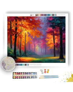 CRISP FOREST MORNING - Paint by Numbers Full Kit