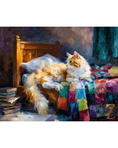 CAT ON QUILT