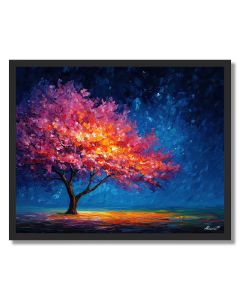 BLOSSOMING NIGHT TREE - FRAMED