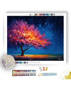BLOSSOMING NIGHT TREE - Paint by Numbers Full Kit