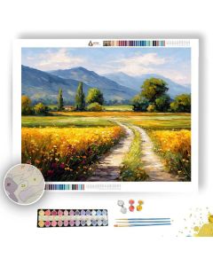 QUIET COUNTRY ROAD - Paint by Numbers Full Kit