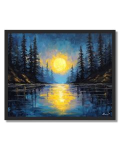 MOONLIT LAKE - FRAMED