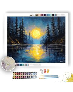 MOONLIT LAKE - Paint by Numbers Full Kit
