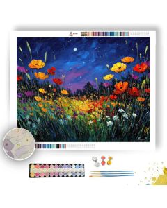 TWILIGHT BLOOM MEADOW - Paint by Numbers Full Kit