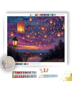 GOLDEN SKY BALLOONS - Paint by Numbers Full Kit